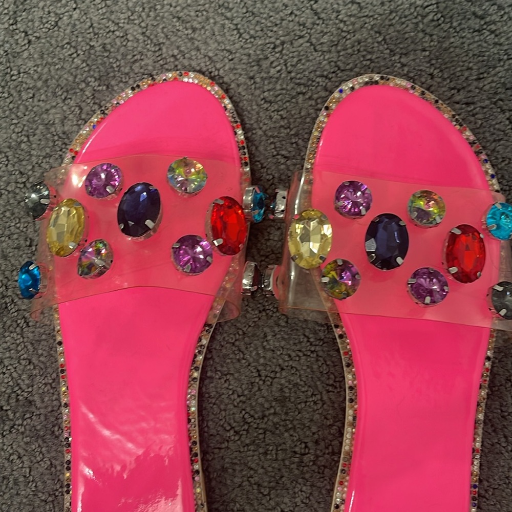 Used rhinestone sandals - Picture 2 of 3
